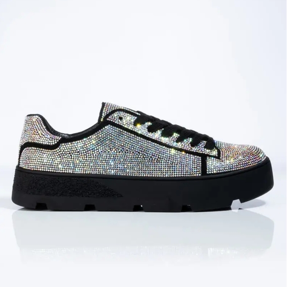 𝙇𝙖𝙨𝙩 𝙎𝙞𝙯 6 💎🎥Diamante Embellished Platfrm - Picture 5 of 14